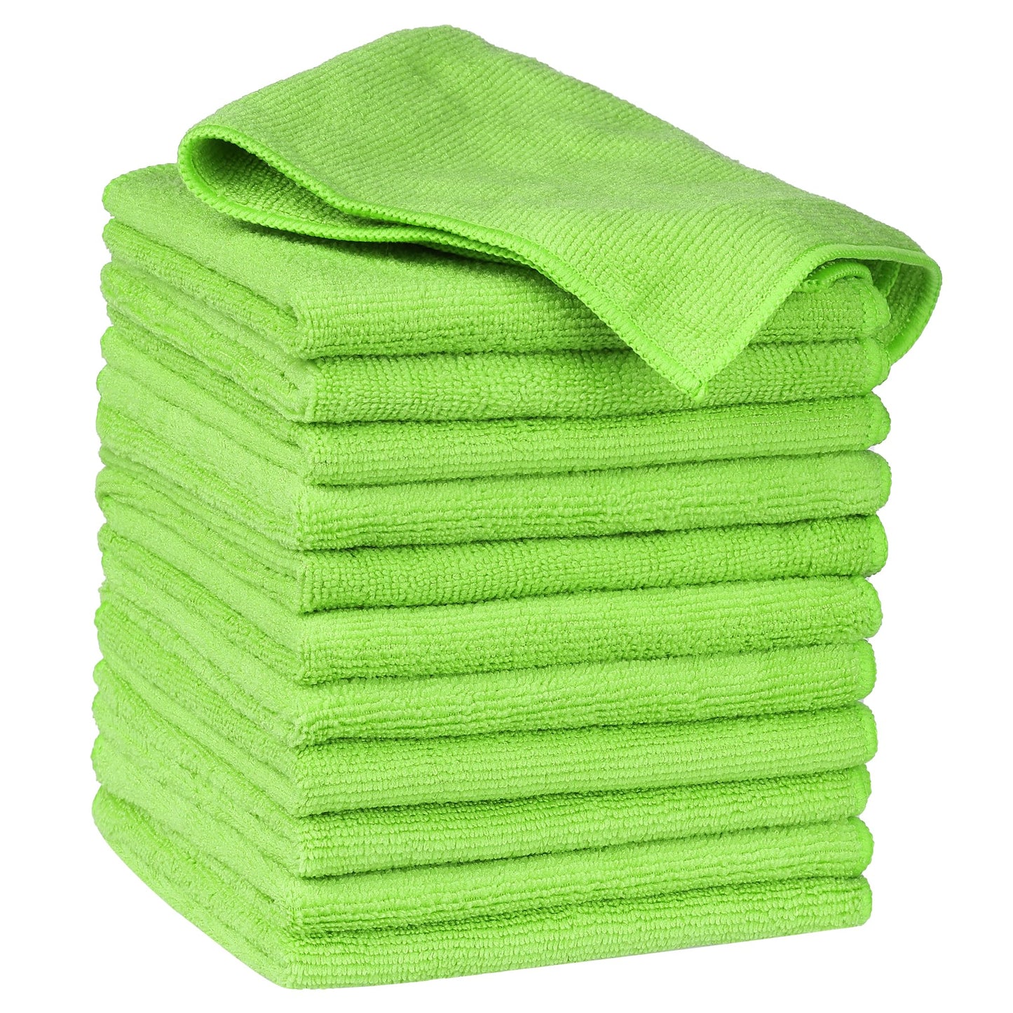 Uxcell Microfiber Cleaning Cloth, 12 Pack Premium Microfiber Towels Lint Free Scratch Free High Absorbent and Reusable Cleaning Rags for Car,