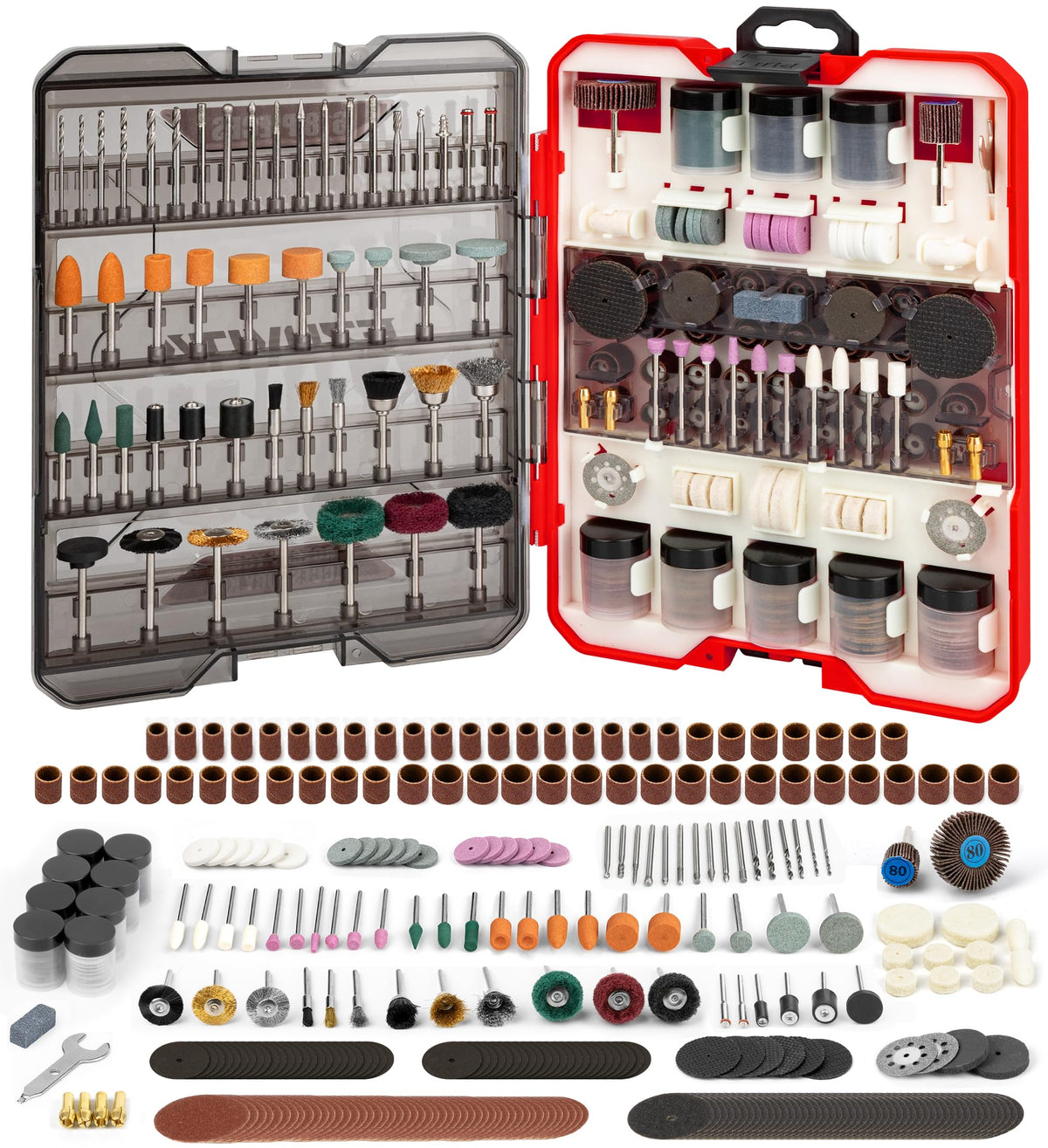 EZUVITA 618PCS Rotary Tool Accessories Kit, Fits Dremel Rotary Tools, Universal Fitment for Polishing, Sanding, Cutting, Drilling, Engraving, Grinding
