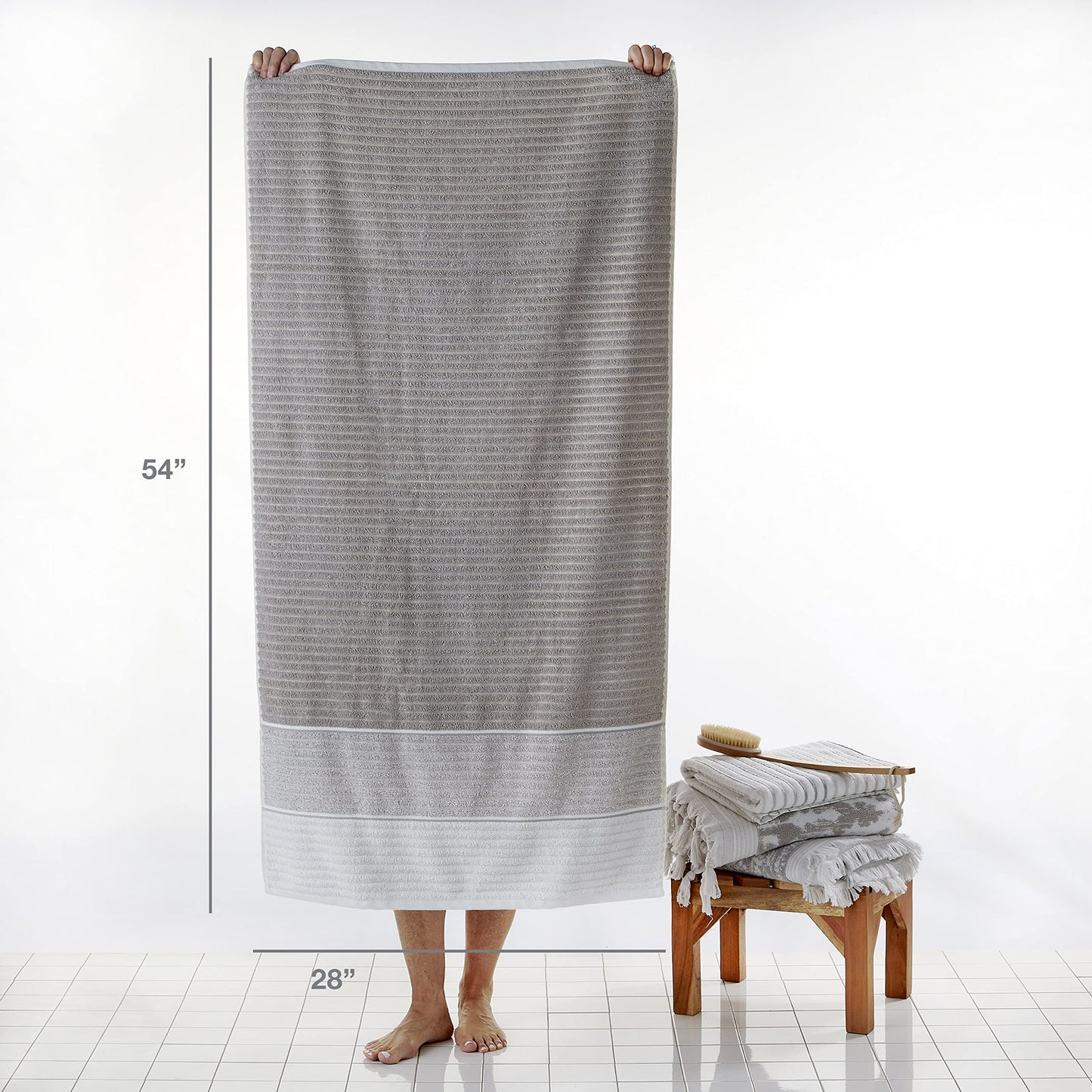 SKL Home by Saturday Knight Ltd. Planet Ombre Bath Towel, Taupe