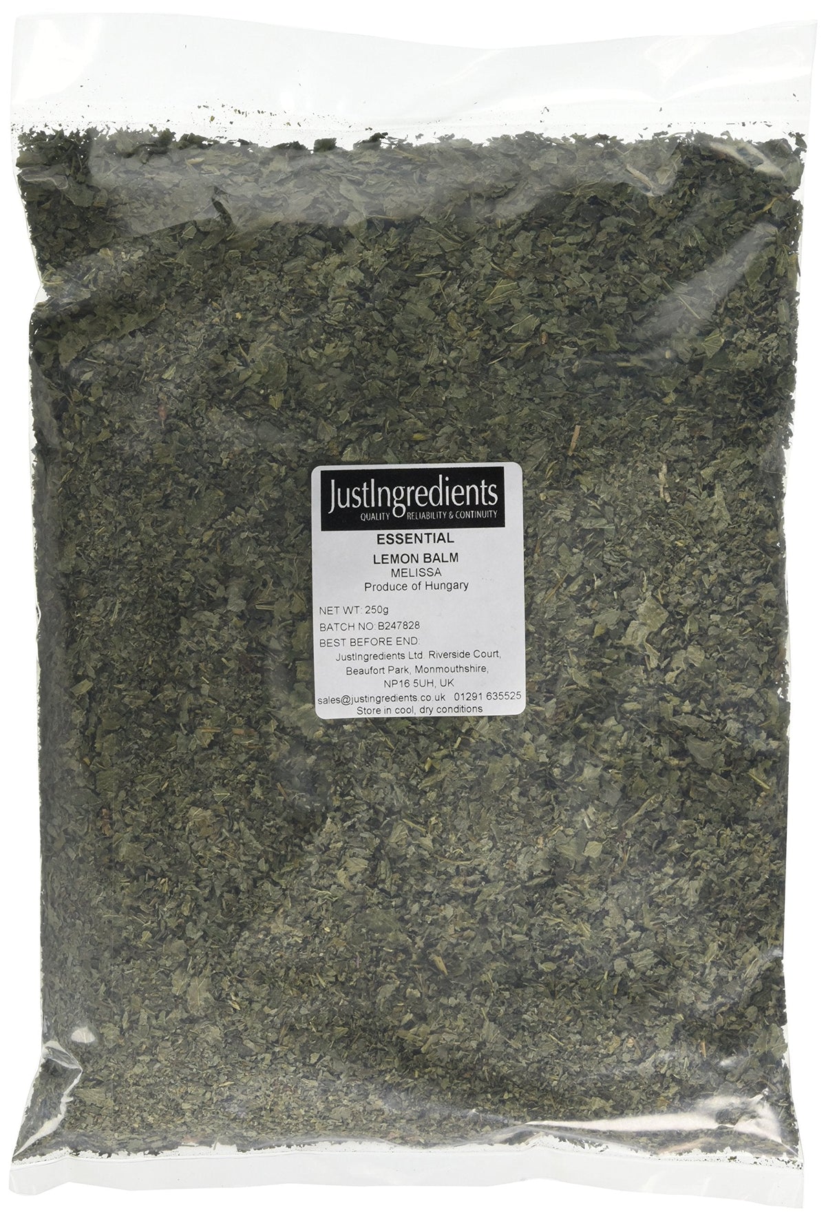 JustIngredients Essentials Lemon Balm Melissa 250 g (Pack of 2)