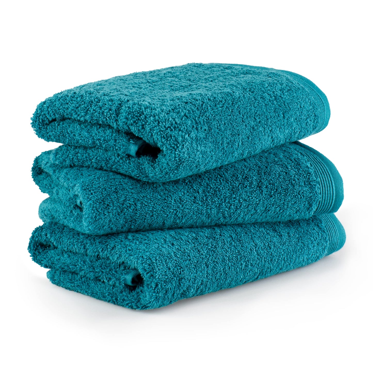 M?ve Superwuschel Towel Set, 3 hand towels 50 x 100 cm, Made in Germany, 100% cotton, lagoon