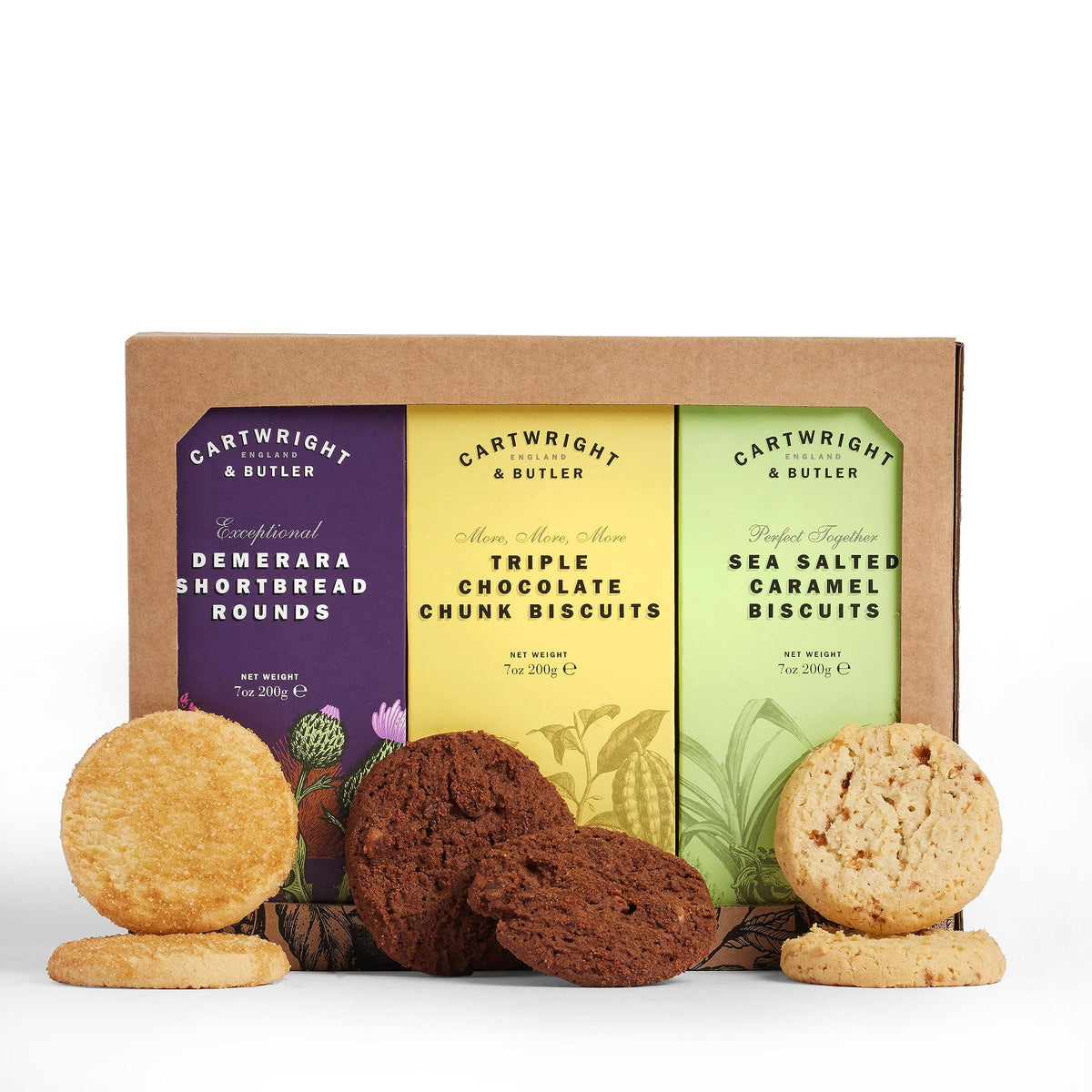 Cartwright & Butler | Trio of Biscuits - Birthday Treats, Thank You Gift, Thinking of You, Father's Day Gift, Mother Day Gift