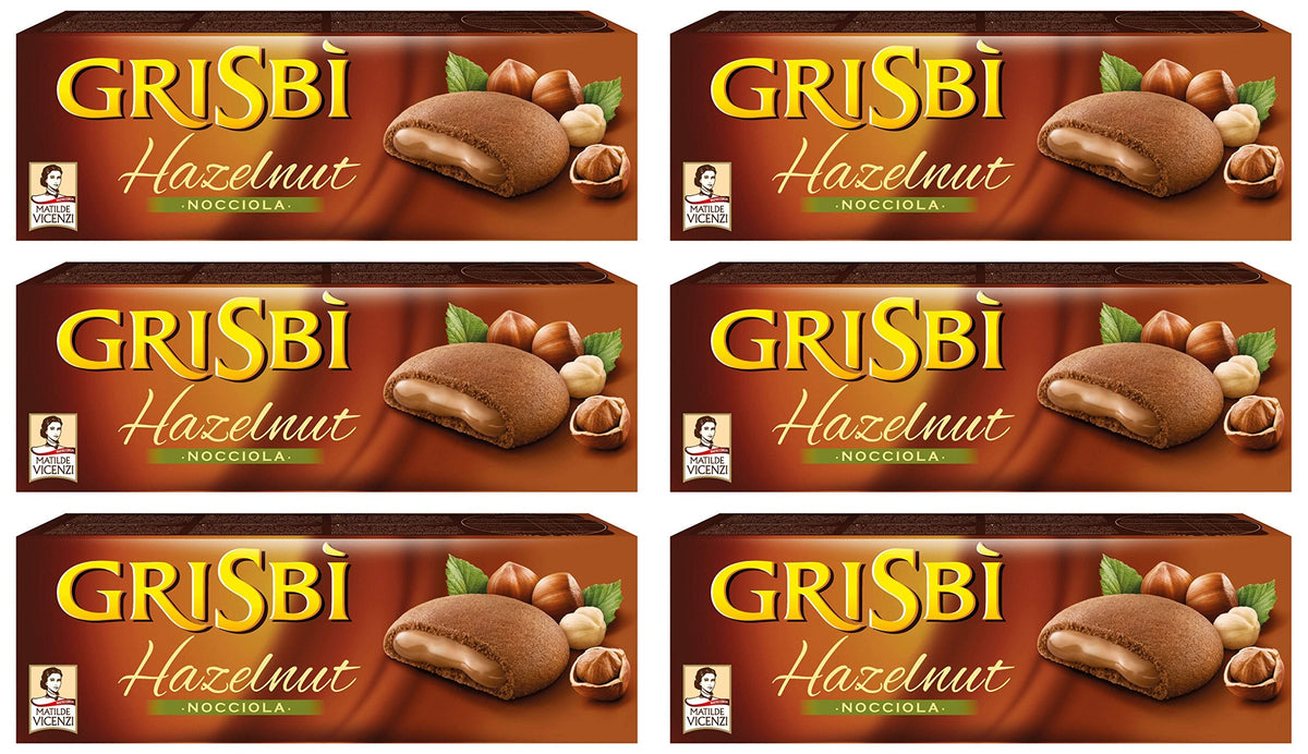 Grisb? 6x Vicenzi Grisbi Hazelnut Cream Biscuits Cookies 150g