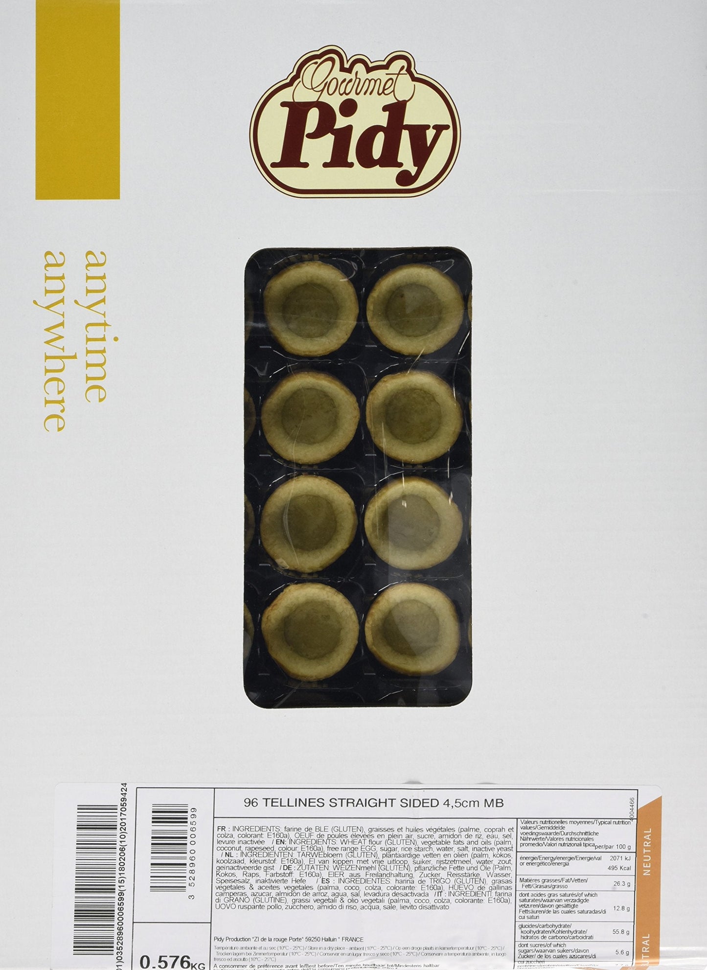 Pidy Tellines Neutral Pastry Case, 4.5 cm - Pack of 96