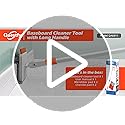 Qaestfy Wall & Skirting Board Cleaner Mop Tool with 122cm Long Handle for Cleaning Baseboard Window Floor Ceiling Bathtub Tub Tile Scrubber Brush Duster with 4 Reusable Pads