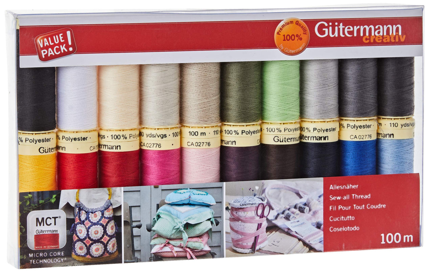 G?termann Sewing Thread, 20 Colours, 20 x 100 m