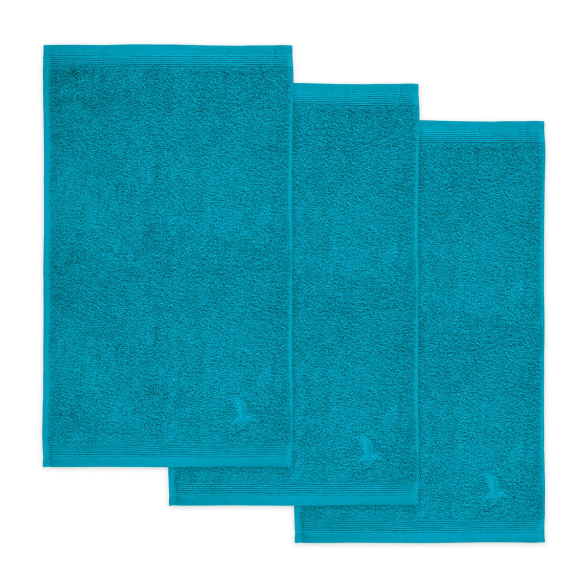 M?ve 3er set Superwuschel guest towel 30 x 50 cm made of 100% cotton, lagoon