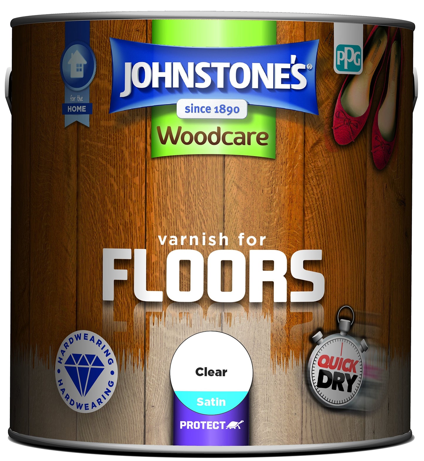 Johnstone's Woodcare Varnish for Floors - Clear 2.5L