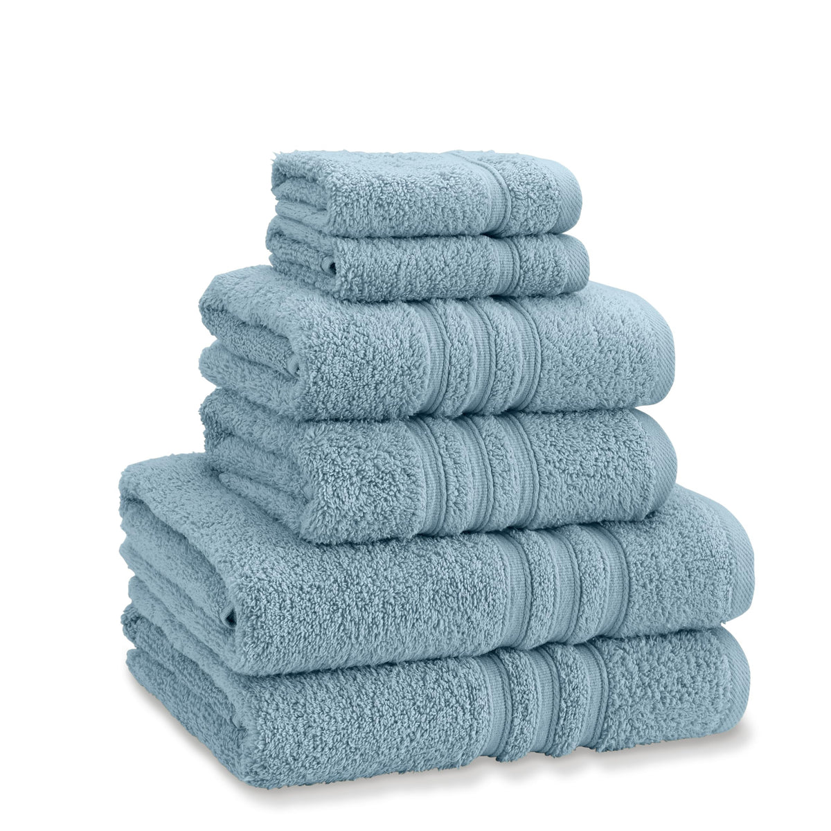 Catherine Lansfield Zero Twist Cotton 6 Piece Towel Bale Set Blue