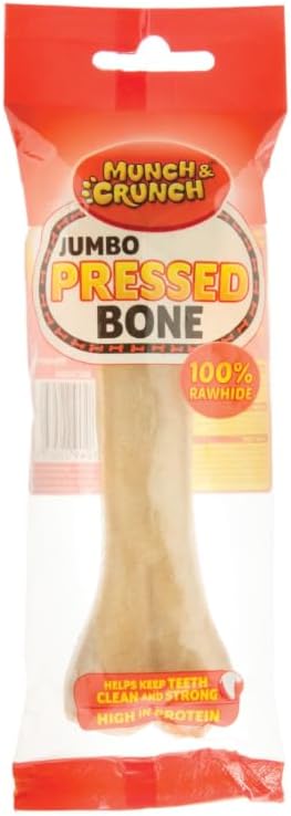 Munch & Crunch Rawhide Pressed Bone Large, best before 08/26