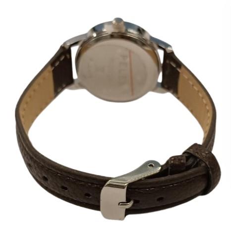 PELEX Ladies Basic Dark Brown Dial Brown Leather Strap Quartz Watch PLX-013-DBR
