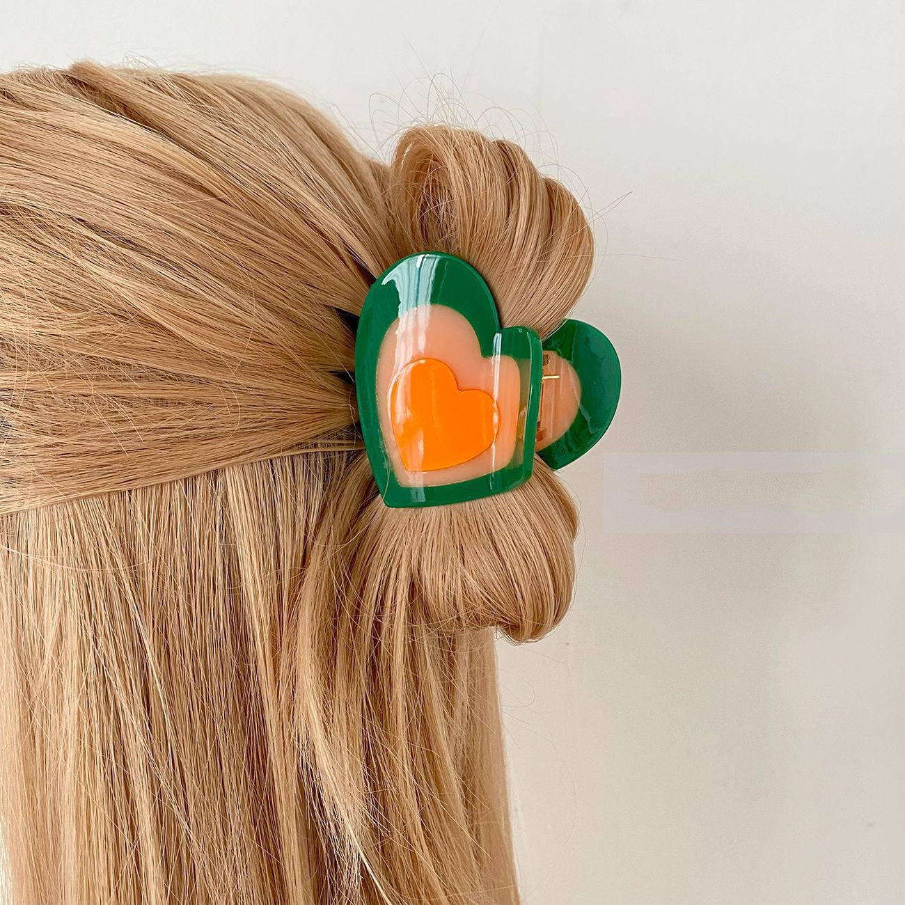 Heart Acetate Hair Clip