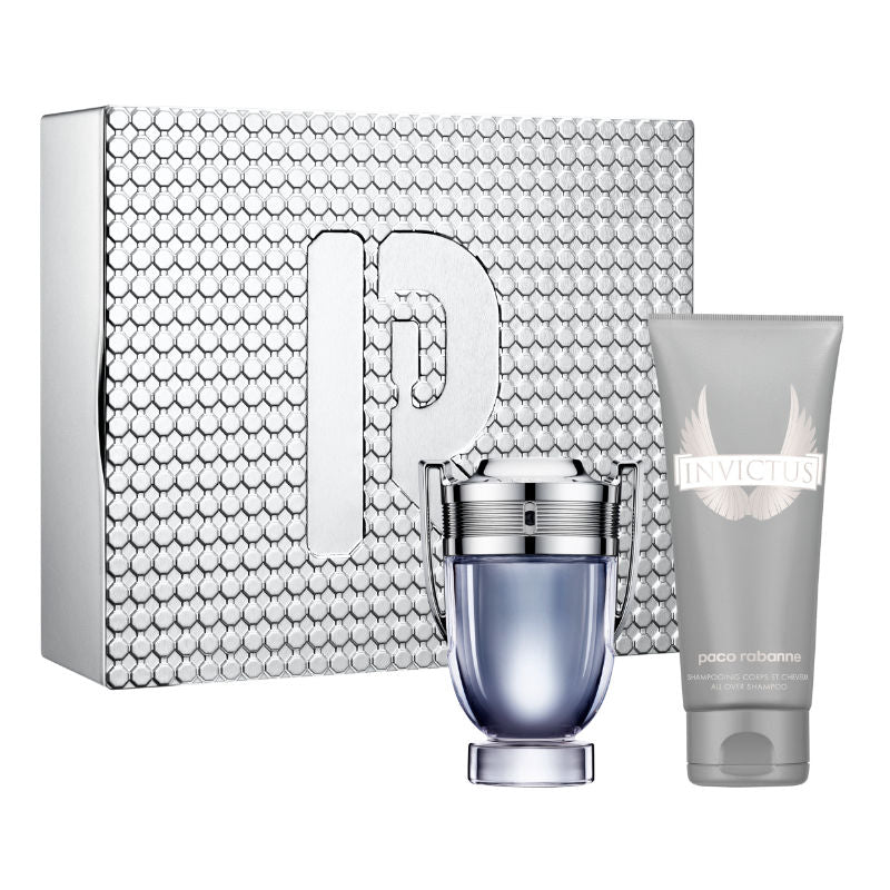 Paco Rabanne Invictus Gift Set 100ml EDT + 100ml All Over Shampoo