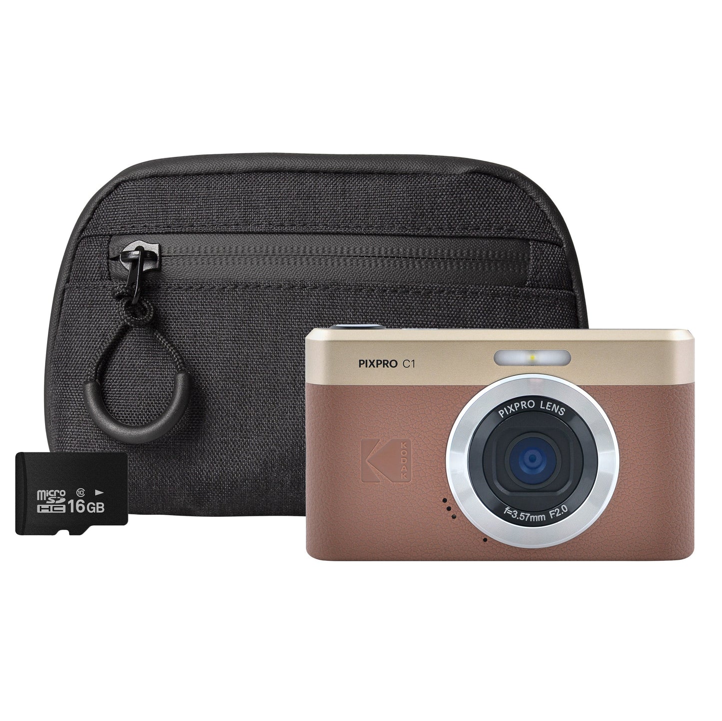 Kodak PIXPRO C1 13MP 4x Digital Zoom Compact Camera - Brown