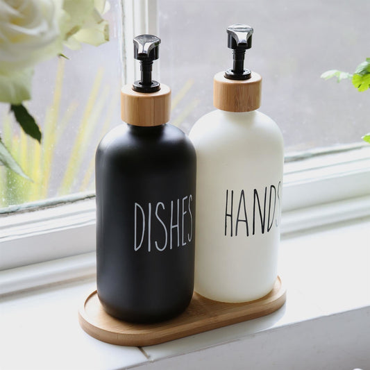 17.5cm Bamboo Soap Dispenser Tray