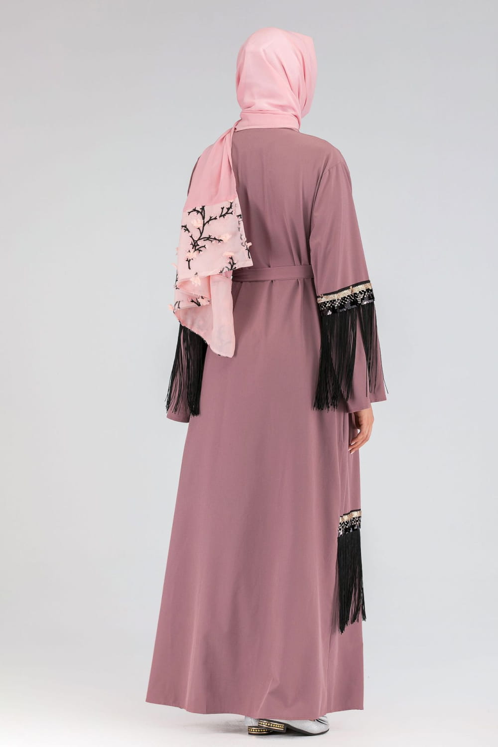 Fringed Abaya - Luxury Statement Piece