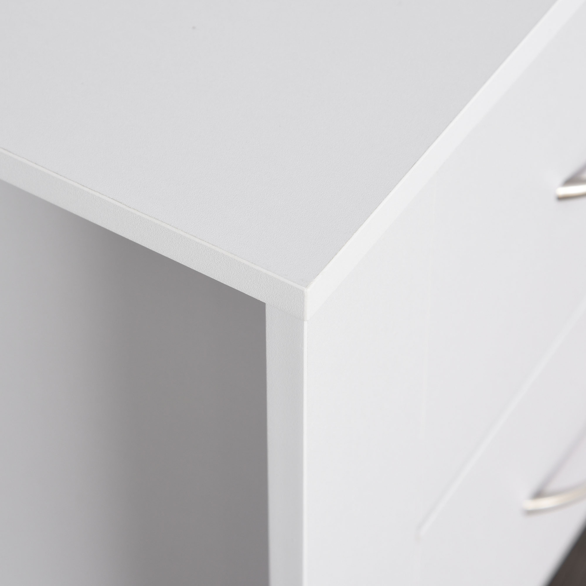 Particle Board 2-Drawer Bedside Table White
