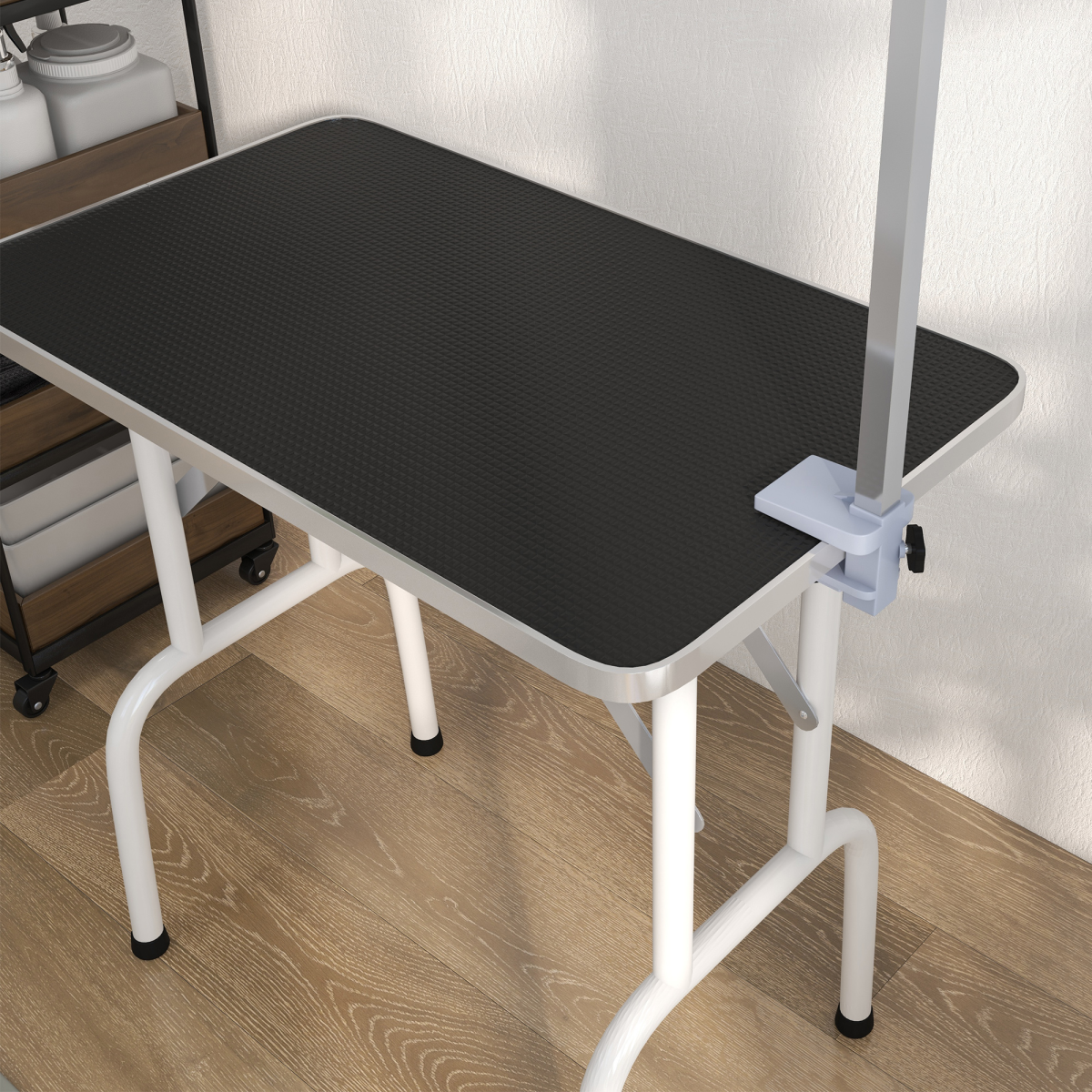 Dog Grooming Table Foldable with Adjustable Arm Max Load 30 KG 81x49x80 cm