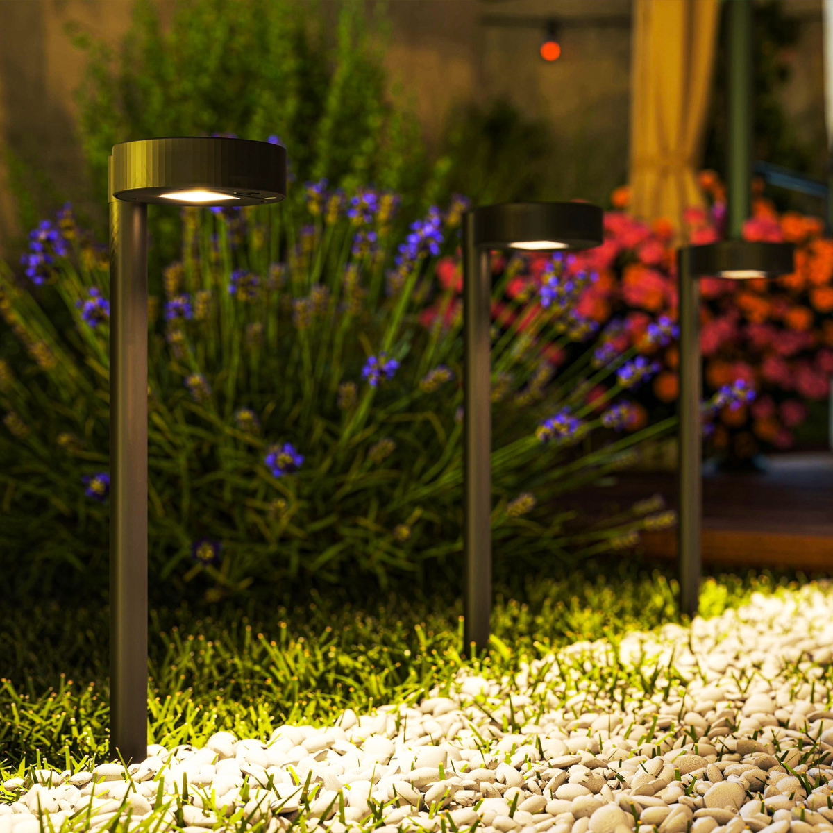 Outsunny Solar Stake Lights 8 Pack, IP44 Pathway Lighting, Auto On/Off LED