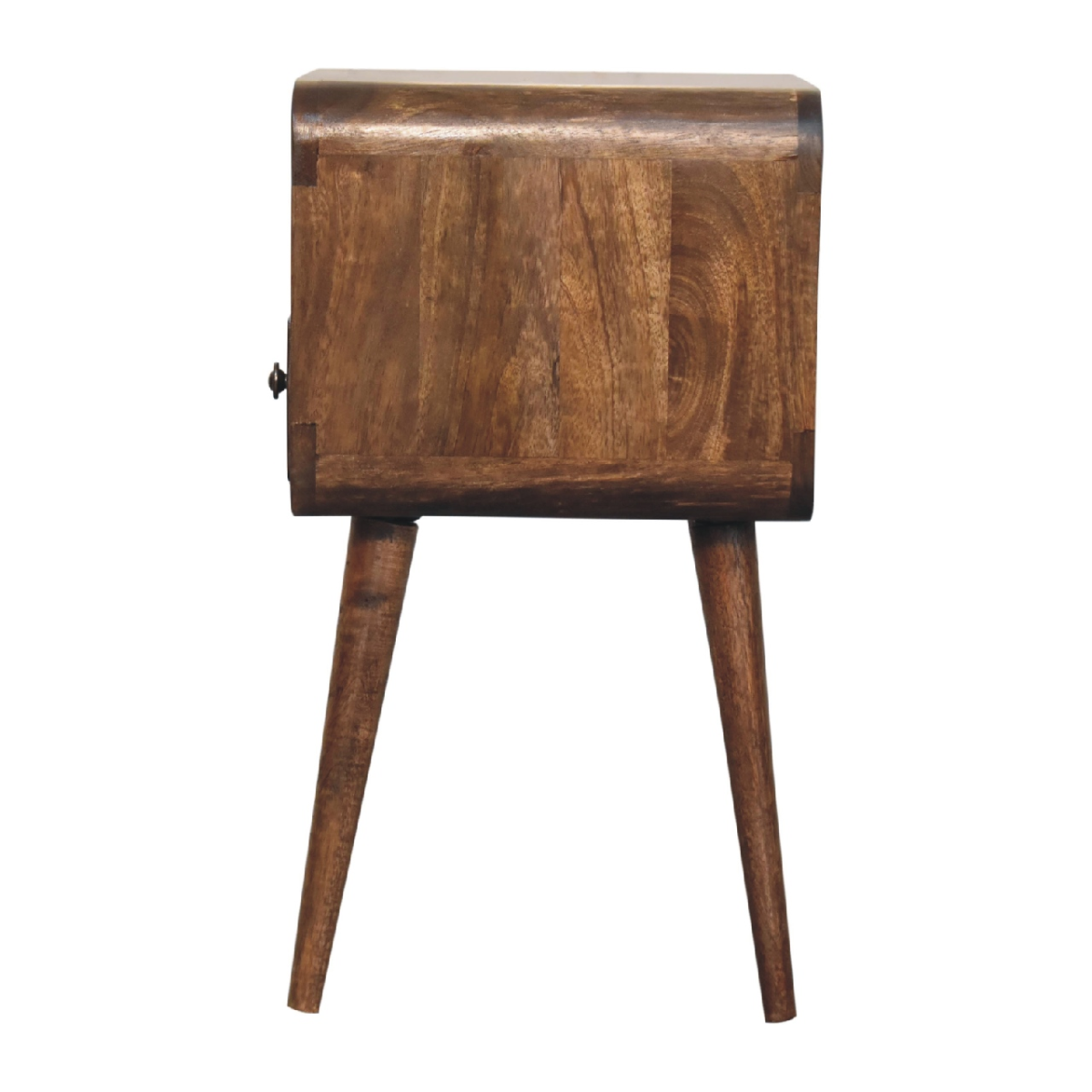 Artisan Furniture Solid Wood Mini Grey Wash Curve Open Bedside