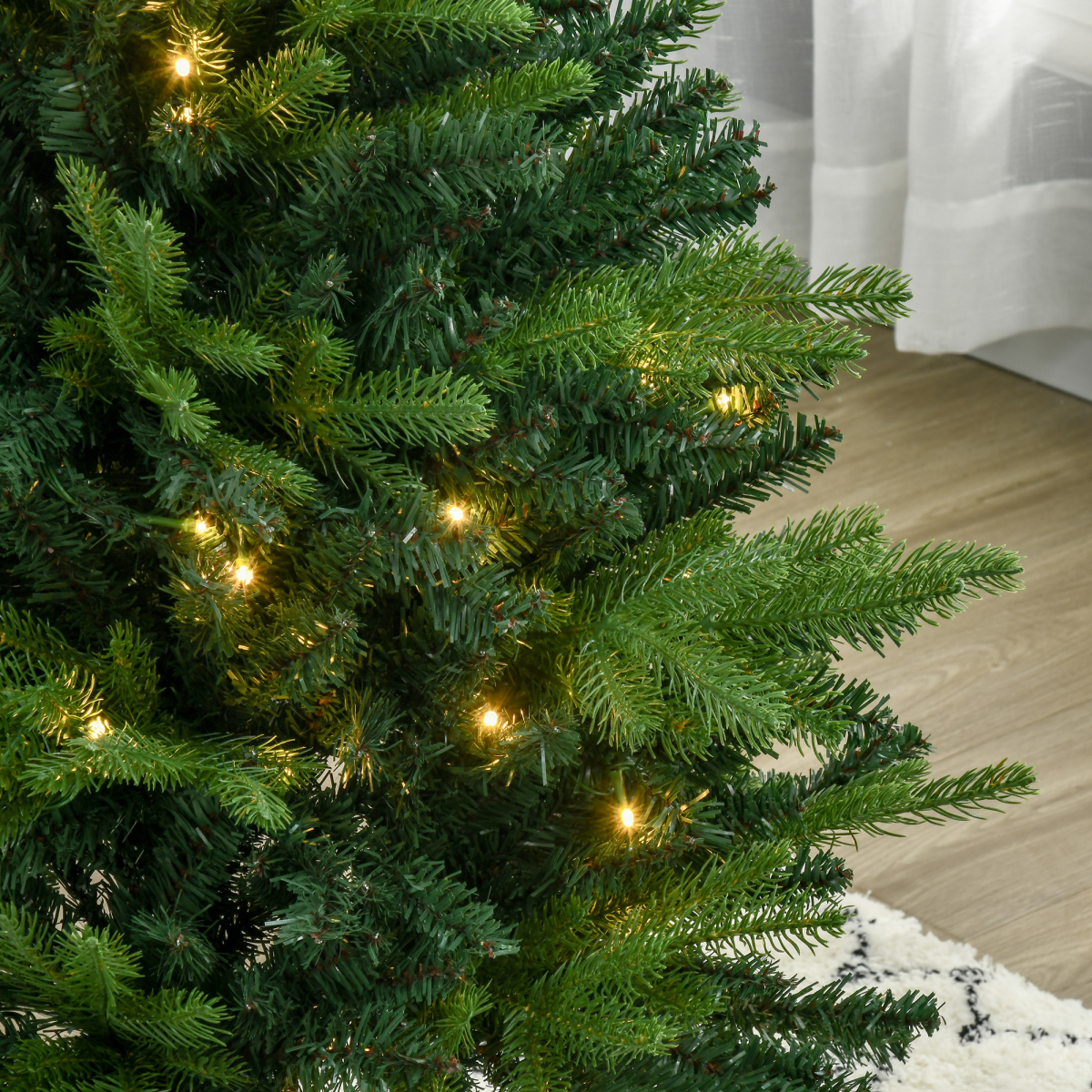 1.2m 4ft Christmas Tree Entrance 750 Tips Pre-lit Tree 80 LED with Vase Base