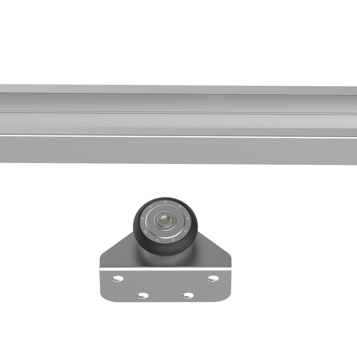 HOMCOM Modern Sliding Barn Door Hardware Kit Track System Gear Set Divider