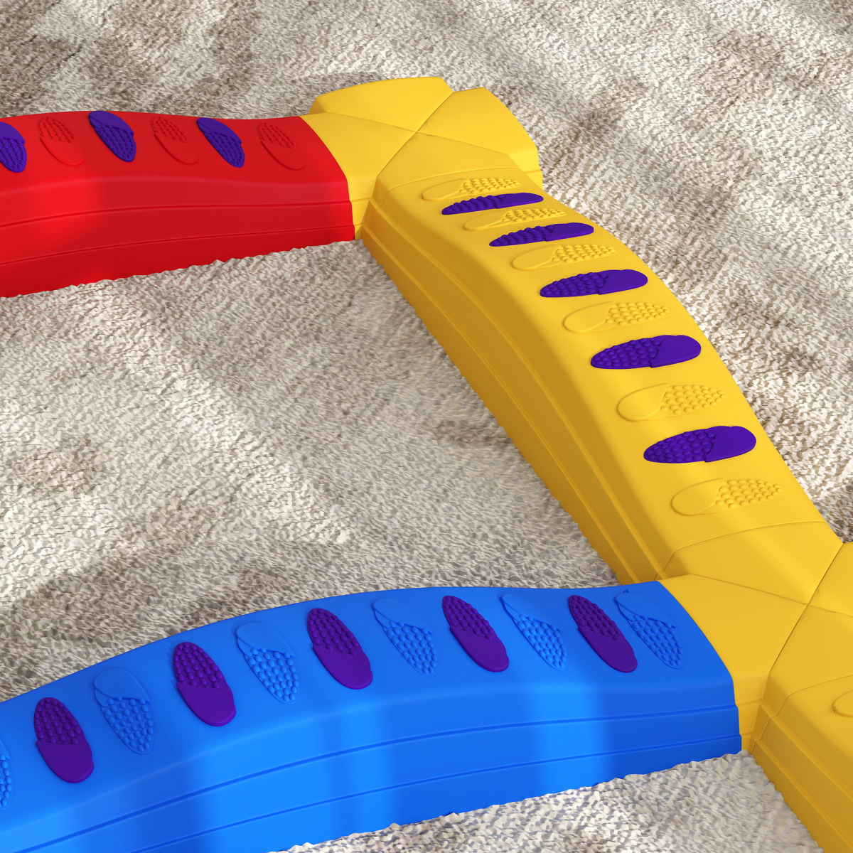 AIYAPLAY 12PCs Kids Balance Beam Stepping Stones with Non-Slip Foot Pads