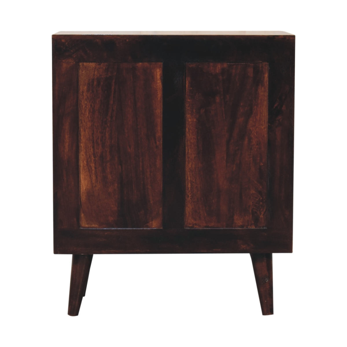 Artisan Furniture Solid Wood Mini Pineapple Carved Light Walnut Cabinet, Brown, 2 Doors