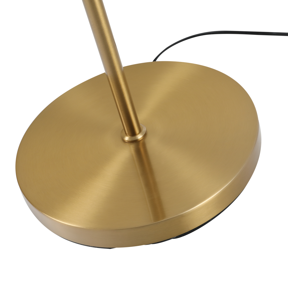2 Glass Shade Floor Lamp Metal Pole Modern Decorative Floor Switch Gold HOMCOM