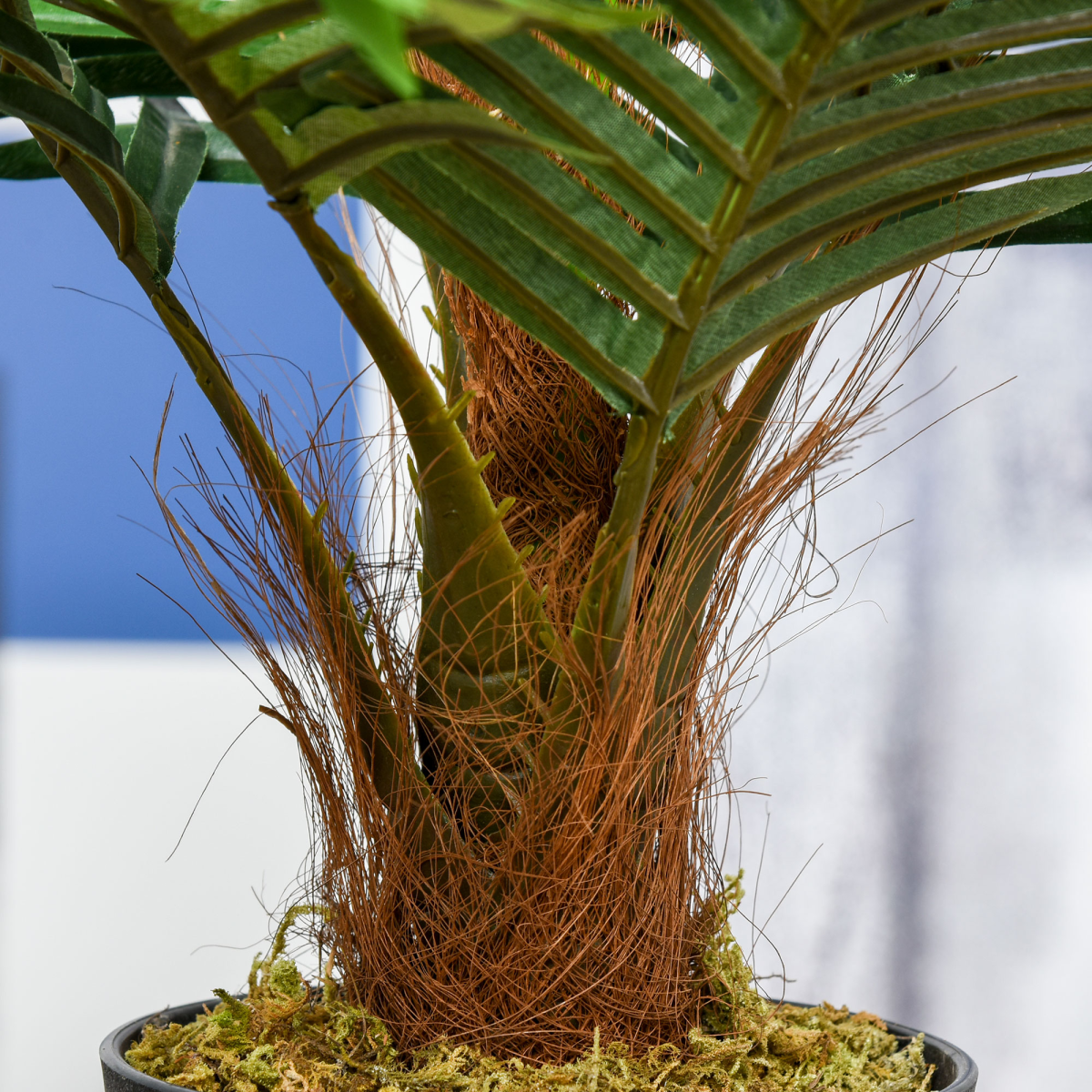 Artificial Palm Tree 8 Leaves with Nursery Pot, Fake Tropical Tree 60cm