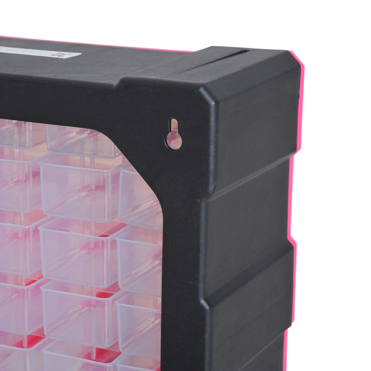 DURHAND 39 Drawer Cabinets, 47.5H cm, Plastic-Rose