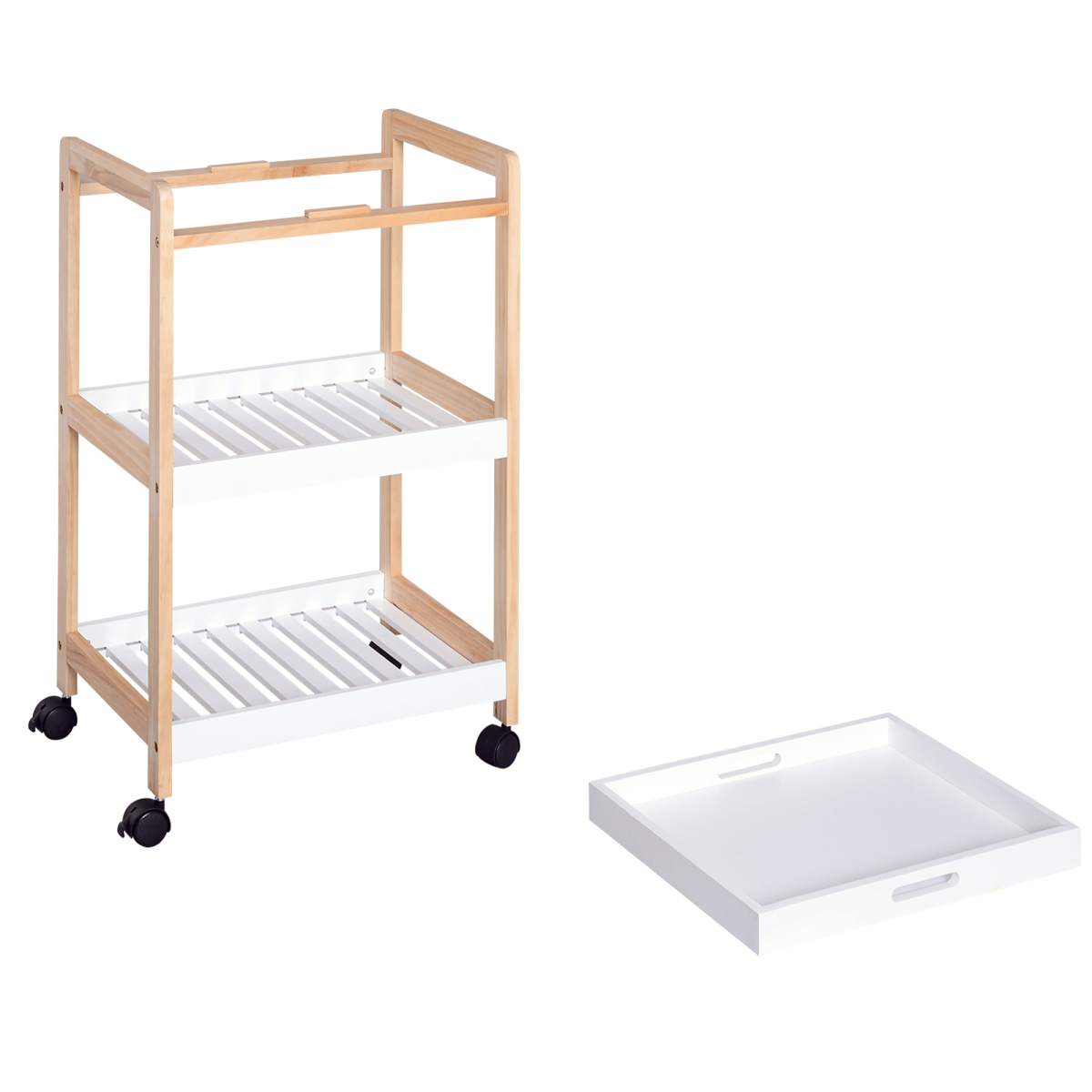 Kitchen Trolley, Bamboo/MDF board, 74.5H cm