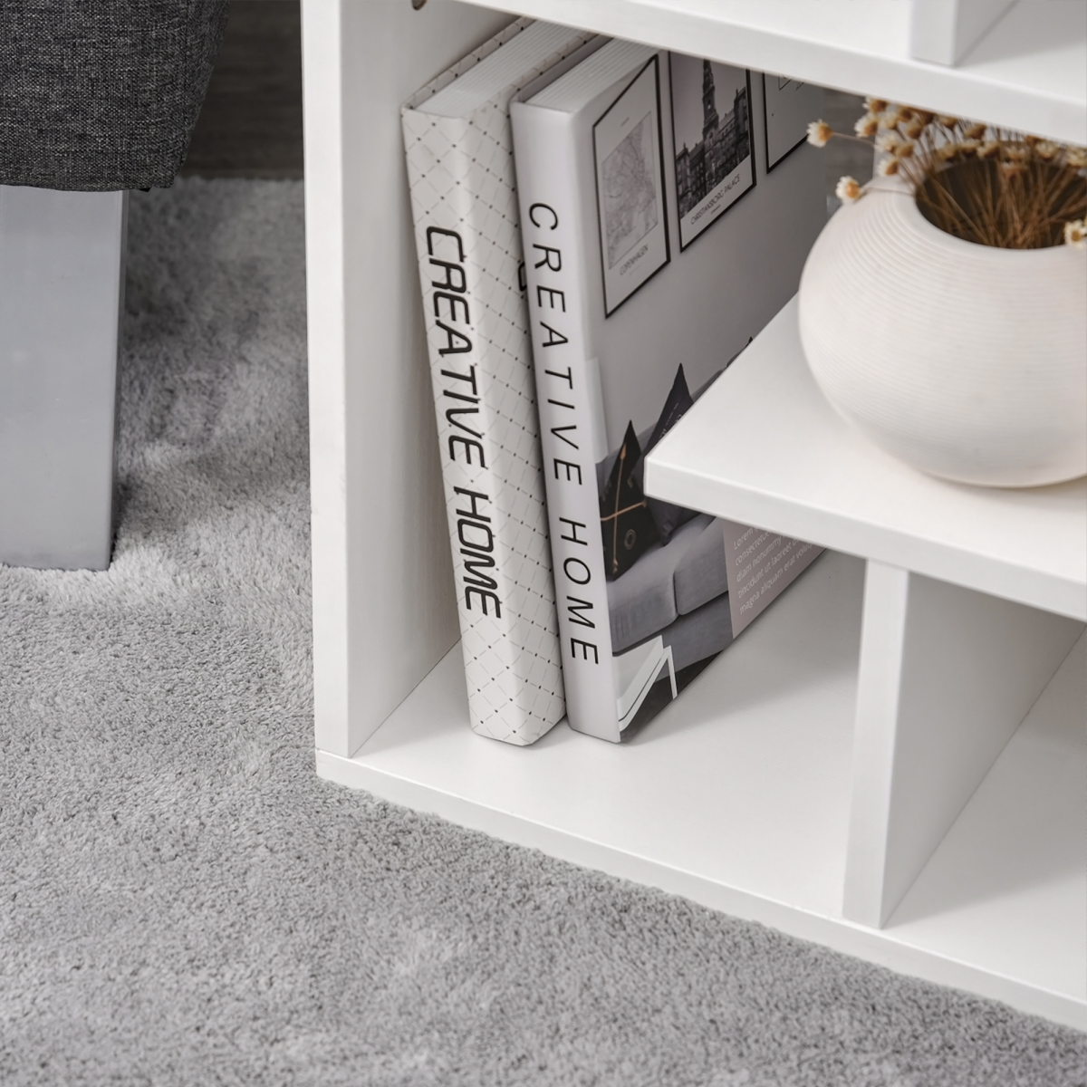 3-Tier Side End Table Open Shelves Storage Coffee Book Magazine Desk