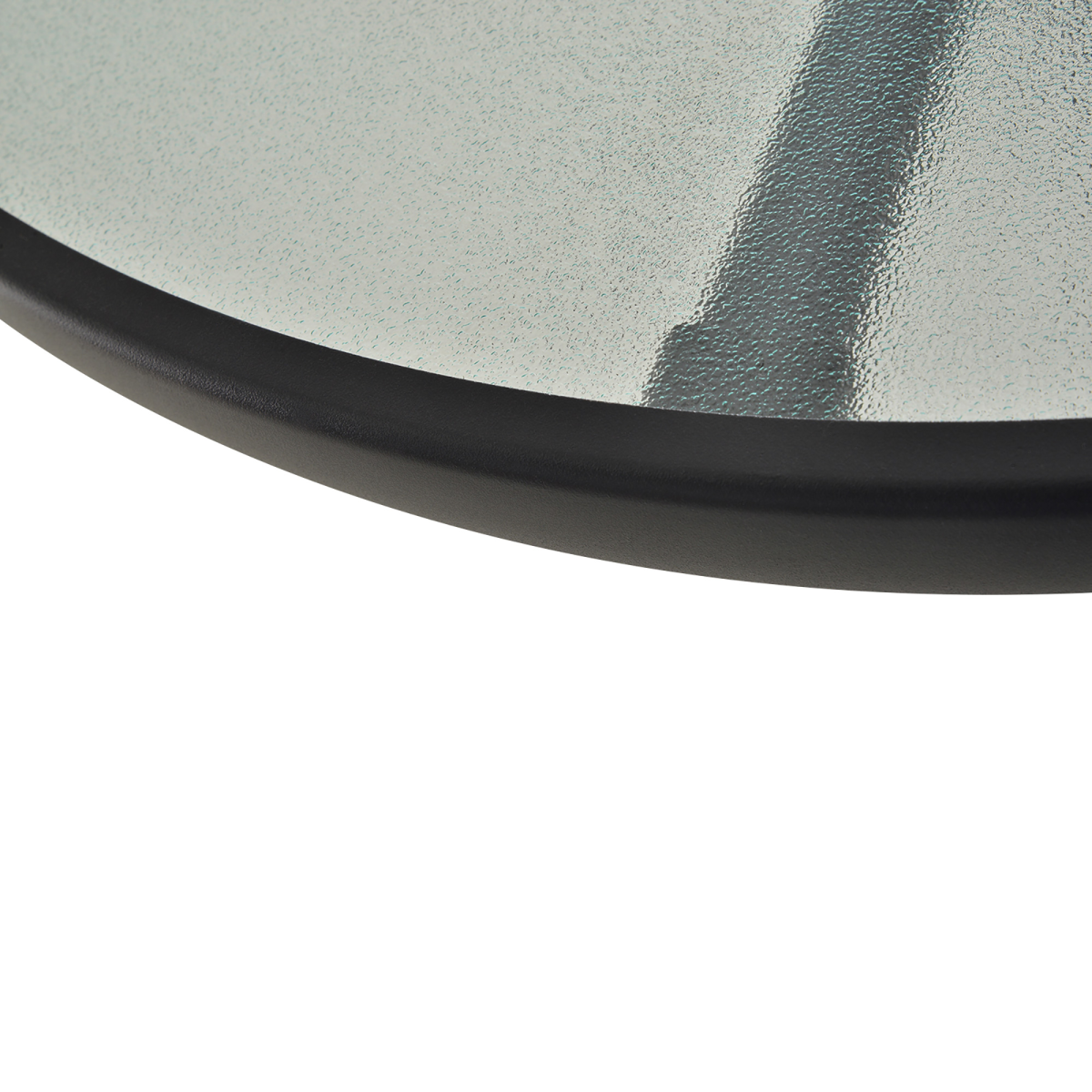 80cm Outdoor Round Dining Table Garden Patio Tempered Glass Top w/ Parasol Hole