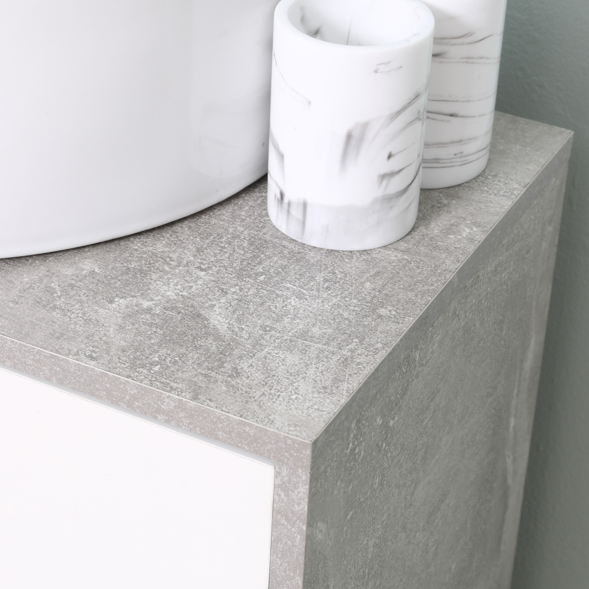 kleankin Bathroom Pedestal Under Sink Cabinet with Storage Shelf Double Door