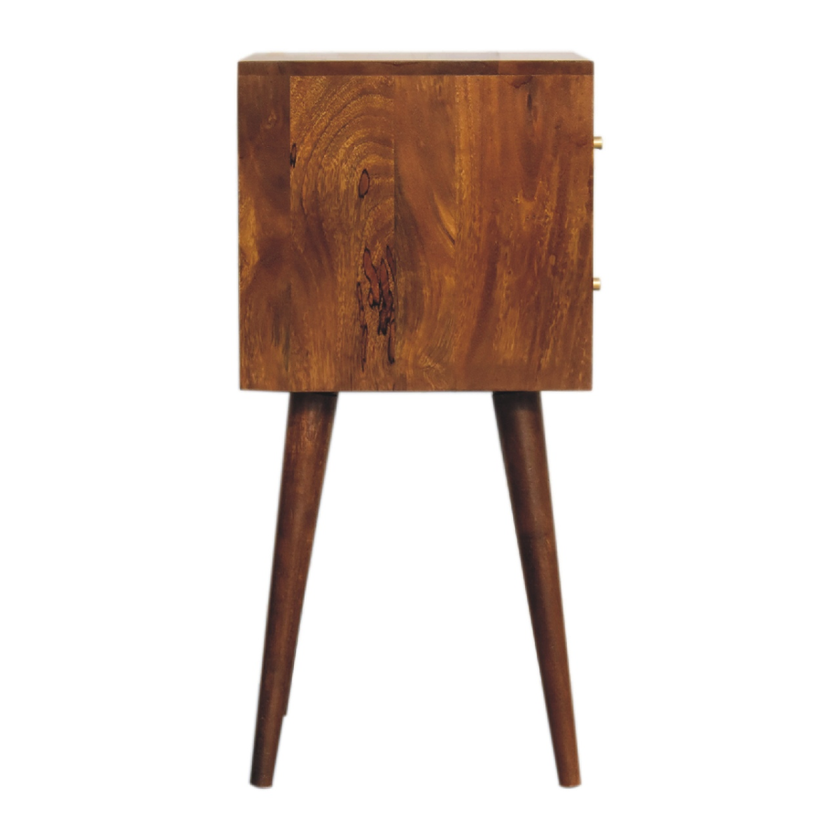 Artisan Furniture Solid Wood Mini Chestnut Cube 2 Drawer Bedside