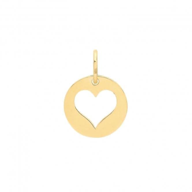 9CT Yellow Gold Heart Charm PN1134