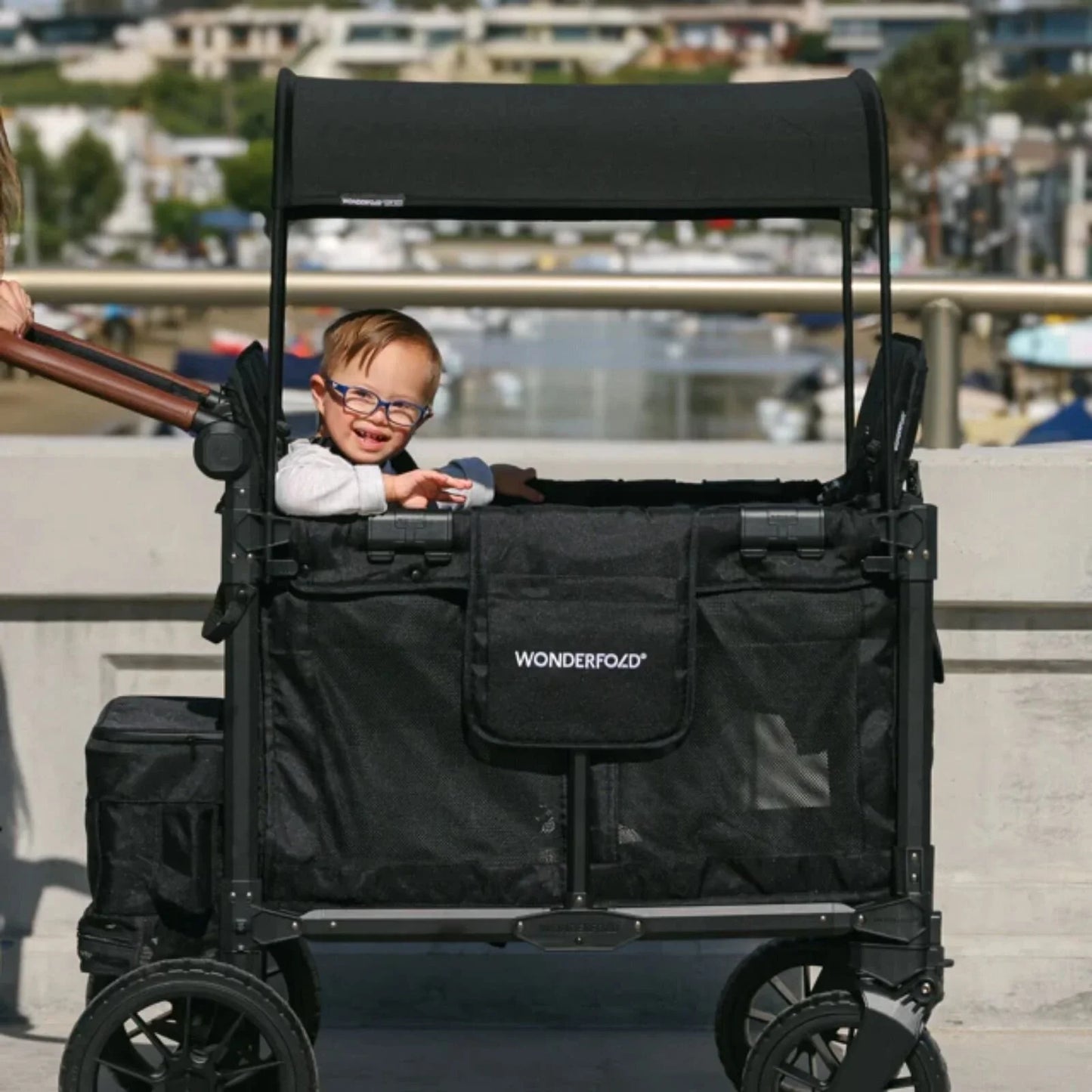 Wonderfold W2 Luxe Pro Stroller Wagon - Jet Black