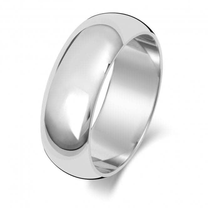 Wedding Band 9ct D Shape 7mm Wedding Ring W107WM