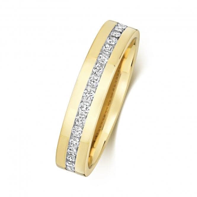 Wedding Band 9ct Diamond Half Eternity 4.2mm Ring RD551
