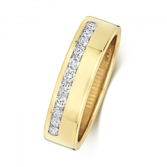 Wedding Band 9ct Diamond Half Eternity 5.1mm Ring RD552