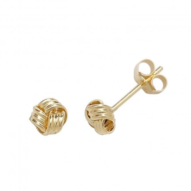 9ct Yellow Gold Knot Studs Earrings ES351