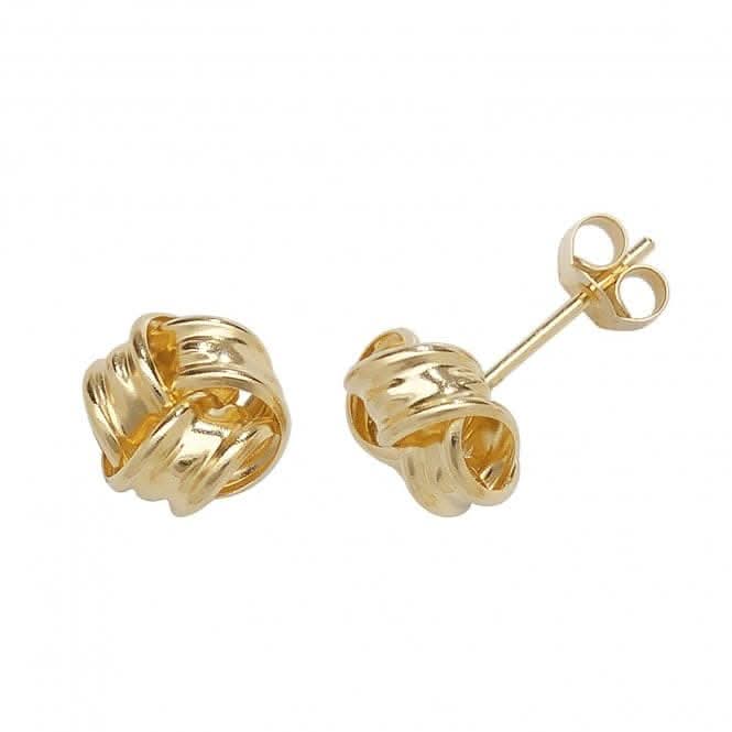 9ct Yellow Gold Knot Studs Earrings ES353