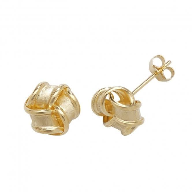 9ct Yellow Gold Knot Studs Earrings ES354
