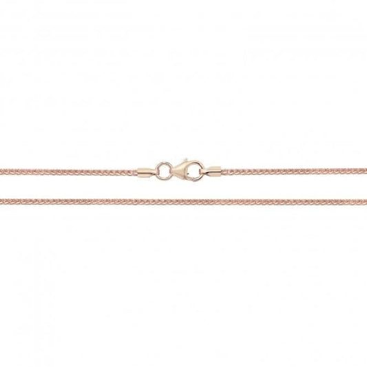 9CT Rose Gold Spiga Chain Necklace