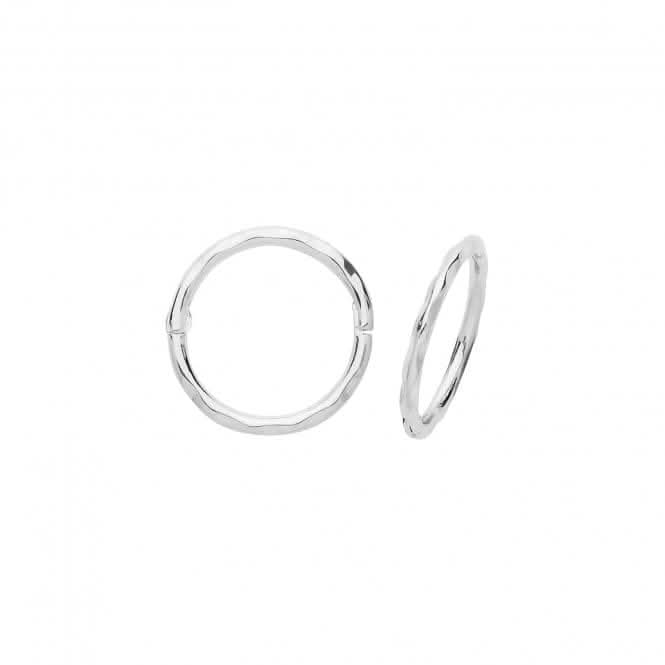 9ct White Gold Hinged Hoop Earrings ER1169W