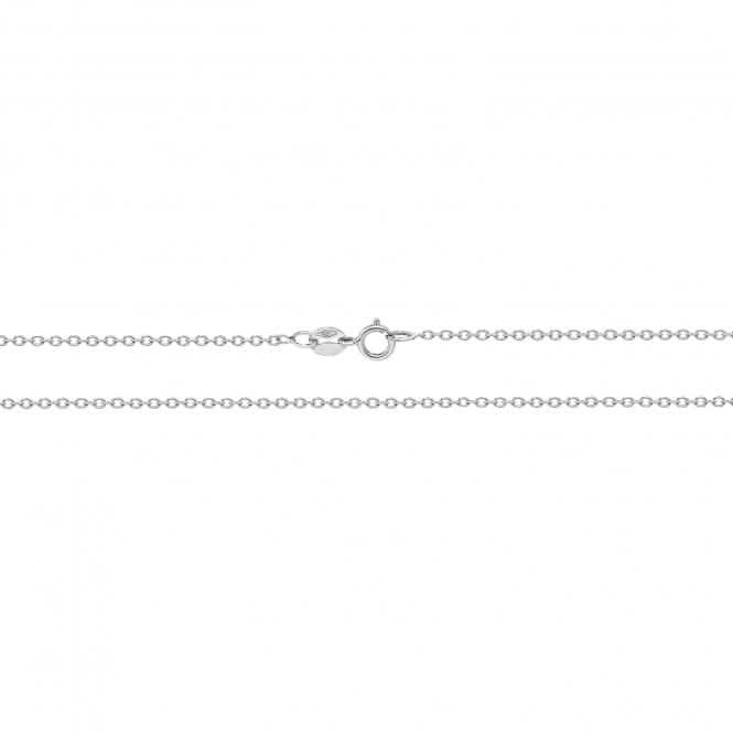 9ct White Gold Rolo Chain CH210W