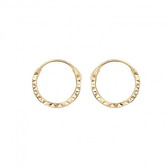 9ct Yellow Gold 08mm Dc Hinged Sleepers ES316