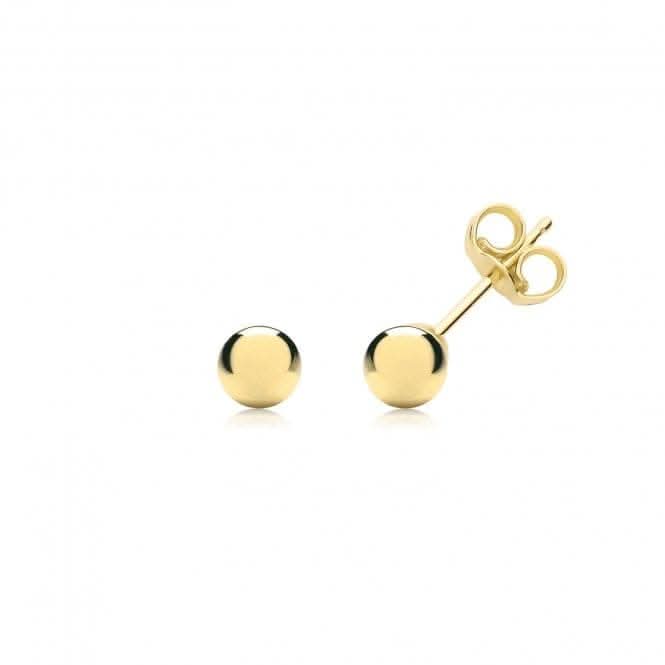 9ct Yellow Gold 4mm Ball Stud Earrings ES202