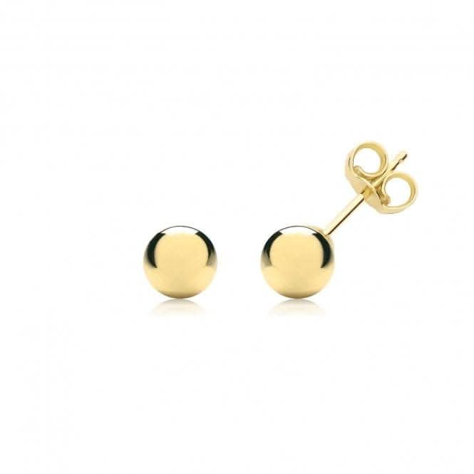 9ct Yellow Gold 5mm Ball Stud Earrings ES203